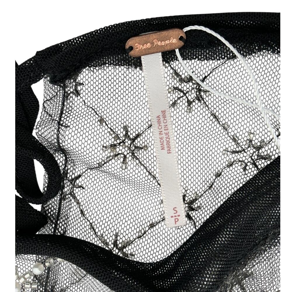 Free People Embellished Black Loir Top Size S - Picture 4 of 4